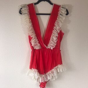 Vintage California Dream Women Teddy Lingerie Romper Size L